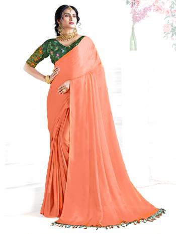 Attrective This Partywear Saree Are Fine Saree Paired With Contrasted Blouse.This Saree Are Satin Georgette And Blouse Are Art Silk Based Fabric With Designer Heavy Embroidery Work. Buy This Pretty Saree Now.