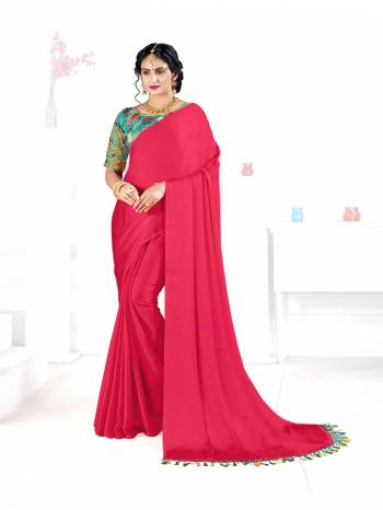 Attrective This Partywear Saree Are Fine Saree Paired With Contrasted Blouse.This Saree Are Satin Georgette And Blouse Are Art Silk Based Fabric With Designer Heavy Embroidery Work. Buy This Pretty Saree Now.