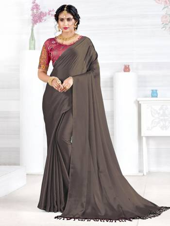 Attrective This Partywear Saree Are Fine Saree Paired With Contrasted Blouse.This Saree Are Satin Georgette And Blouse Are Art Silk Based Fabric With Designer Heavy Embroidery Work. Buy This Pretty Saree Now.