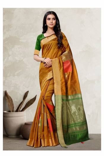 Looking This Stylist Partywear Saree Are Fine Saree Paired With Blouse.This Saree And Blouse Are Art Silk Fabric With Heavy Designer Weaving Work. Buy This Pretty Saree Now.