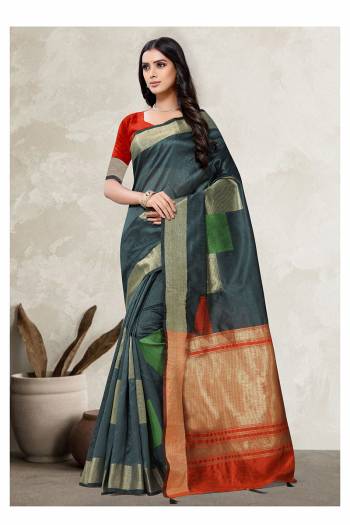 Looking This Stylist Partywear Saree Are Fine Saree Paired With Blouse.This Saree And Blouse Are Art Silk Fabric With Heavy Designer Weaving Work. Buy This Pretty Saree Now.