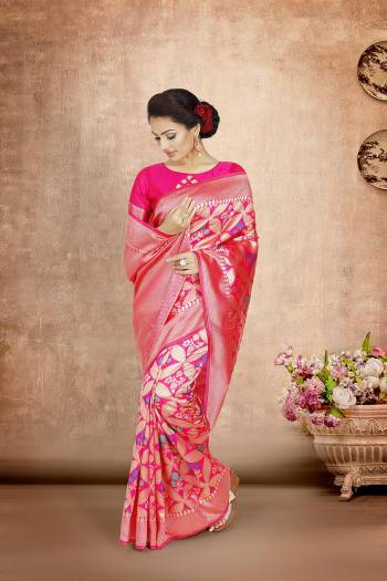 This Partywear Saree Are Fine Saree Paired With Blouse.This Saree And Blouse Are Poly Silk Based Fabric With Heavy Jacquard Designer Work. Buy This Pretty Saree Now.