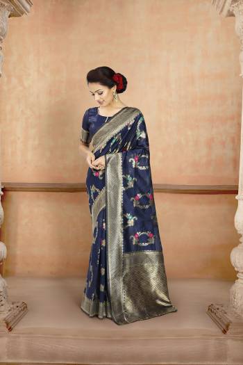 Stylist This Banarasi Saree Are Fine Saree Paired With Blouse.This Saree And Blouse Are Poly Silk Based Fabric With Wevon Jacquard Designer Work. Buy This Pretty Saree Now.