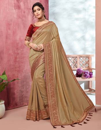  This Designer Partywear Saree Are Fine Saree Paired With Blouse.This Saree Are Vichitra Silk And Blouse Dupion Based Fabric With Heavy Designer Embroidery And Lace Wevon Work. Buy This Pretty Saree Now.