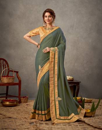 Garb This Partywear Stylist Designer Fine Colour Saree Paired With Blouse.This Saree Are Tussar Silk And Blouse Are Raw Silk Fabric With Heavy Designer Embroidery Work. Buy This Pretty Saree Now.