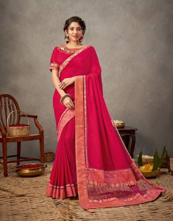 Garb This Partywear Stylist Designer Fine Colour Saree Paired With Blouse.This Saree Are Doul Tone Silk Georgette And Blouse Are Raw Silk Fabric With Heavy Designer Embroidery Work. Buy This Pretty Saree Now.