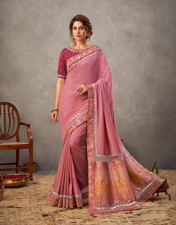 Garb This Partywear Stylist Designer Fine Colour Saree Paired With Blouse.This Saree Are Tussar Silk And Blouse Are Raw Silk Fabric With Heavy Designer Embroidery Work. Buy This Pretty Saree Now.