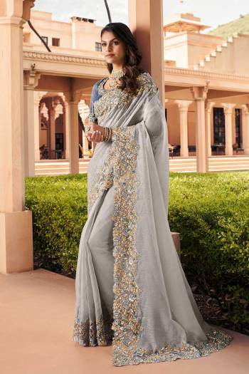 Attrective This Designer Partywear Saree Are Fine Saree Paired With Blouse.This Saree Are Cotton Silk And Blouse Rose Silk Based Fabric With Heavy Designer Embroidery Work. Buy This Pretty Saree Now.