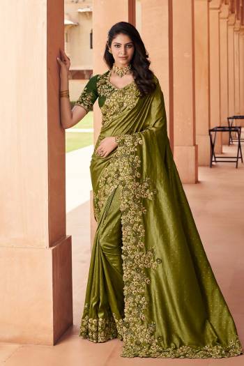 Attrective This Designer Partywear Saree Are Fine Saree Paired With Blouse.This Saree Are Art Silk And Blouse Rose Silk Based Fabric With Heavy Designer Embroidery Work. Buy This Pretty Saree Now.