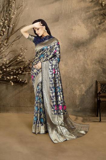 This Partywear Saree Are Fine Saree Paired With Blouse.This Saree And Blouse Are Poly Silk Based Fabric With Heavy Wevon Designer Work. Buy This Pretty Saree Now.