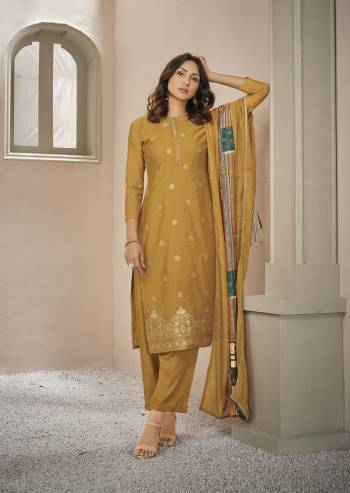 Attrective This Designer Collection In Long Length Fine Color.Its Pretty Wevon Designer Work Top Is Muslin Based Paired With Santoon Bottom And Muslin Digital Printed With Sequance Work Fabricated Dupatta Which Gives An Attractive To The Suit.