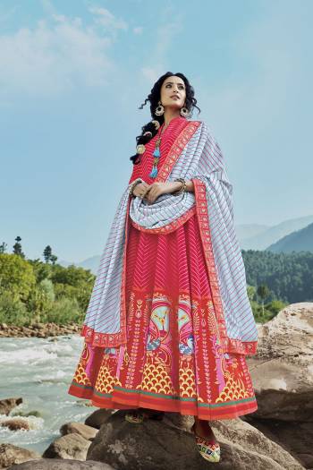 Attrective This Readymade Long Suits In Fine Color Fabricated On Top Are Killer Silk And Bottom Are Cotton Leggings With Dupatta Are Mul Cotton Beautified With Designer Patala Digital Printed Long Kali Style With Cancan. It Is Light In Weight And Easy To Carry All Day Long. 