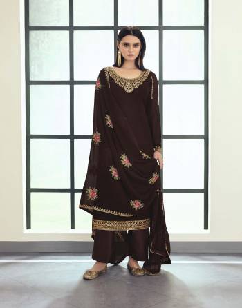 Looking This Designer Collection In Long Length Suits Fine Color.Its Pretty Designer Embroidery Work Top Is Georgette Based Paired With Santoon Bottom And Georgette Fabricated Dupatta Which Gives An Attractive To The Suit.