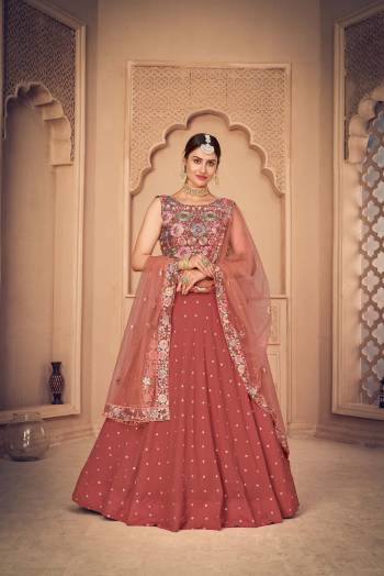 Looking This Partywear Heavy Designer Lahenga Choli Set Are Georgette And Dupatta Net In Fabricated Beautified With Attrective Designer Thread,Sequance Embroidery Work.Buy Now. 