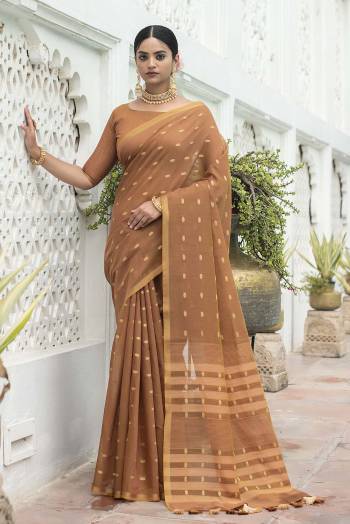 Garb This Traditional Saree Are Fine Saree Paired With Blouse.This Saree And Blouse Are Sambalpuri Cotton Fabric With Wevon Designer Work. Buy This Pretty Saree Now.