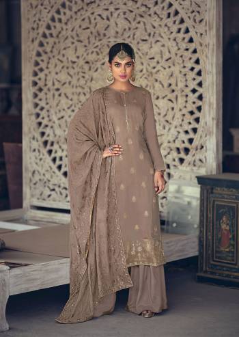 Looking This Designer Collection In Long Length Fine Color Suits.Its Pretty Wevon Designer Work Top Is Muslin Jacquard Based Paired With Santoon Bottom And Muslin Sequance Embroidery Work Fabricated Dupatta Which Gives An Attractive To The Suit.