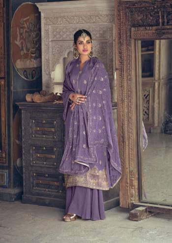 Looking This Designer Collection In Long Length Fine Color Suits.Its Pretty Wevon Designer Work Top Is Muslin Jacquard Based Paired With Santoon Bottom And Muslin Sequance Embroidery Work Fabricated Dupatta Which Gives An Attractive To The Suit.