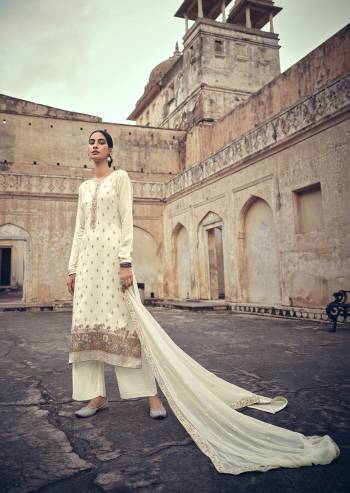 Looking This Designer Collection In Long Length Fine Color Suits.Its Pretty Wevon Minakari Designer Work Top Is Silk Jacquard Based Paired With Santoon Bottom And Chiffon Embroidery Work Fabricated Dupatta Which Gives An Attractive To The Suit.