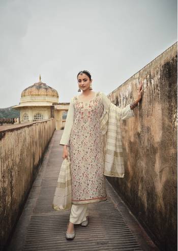 Attrective Look This Designer Long Length Suit In Lovely Color.Its Pretty Heavy Designer Wevon Minakari Work Top Is Silk Jacquard Based Paired With Santoon Bottom And Silk Fabricated Dupatta Which Gives An Attractive To The Suit.