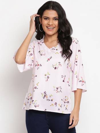 Attrective This Readymade Short Kurti In Fine Light Color Fabricated On Soft Crepe Beautified With Printed Designer. It Is Light In Weight And Easy To Carry All Day Long. 