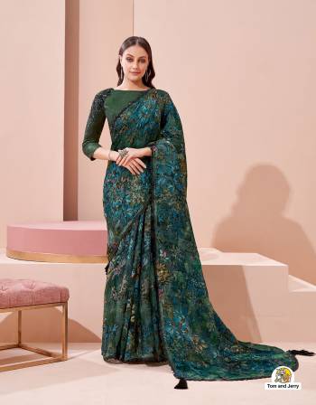 Garb This Partywear Stylist Designer Fine Colour Saree Paired With Blouse.This Saree Are Brosso And Blouse Are Raw Silk Fabric With Heavy Designer Embroidery Work. Buy This Pretty Saree Now.