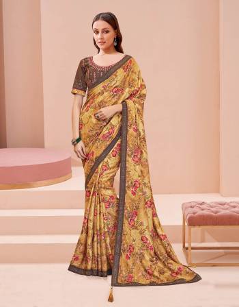 Garb This Partywear Stylist Designer Fine Colour Saree Paired With Blouse.This Saree Are Georgette And Blouse Are Raw Silk Fabric With Heavy Designer Embroidery Work. Buy This Pretty Saree Now.