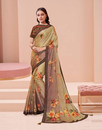 Garb This Partywear Stylist Designer Fine Colour Saree Paired With Blouse.This Saree Are Georgette And Blouse Are Raw Silk Fabric With Heavy Designer Embroidery Work. Buy This Pretty Saree Now.