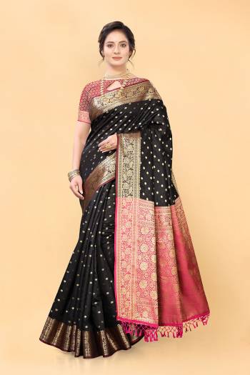 Attrective This Traditional Saree Are Fine Saree Paired With Blouse.This Saree And Blouse Are Lichi Silk Fabric With Heavy Designer Weaving Work. Buy This Pretty Saree Now.