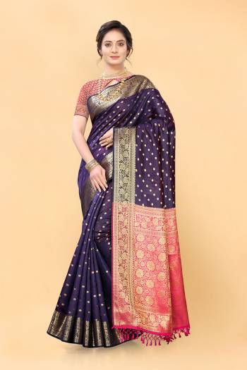 Attrective This Traditional Saree Are Fine Saree Paired With Blouse.This Saree And Blouse Are Lichi Silk Fabric With Heavy Designer Weaving Work. Buy This Pretty Saree Now.