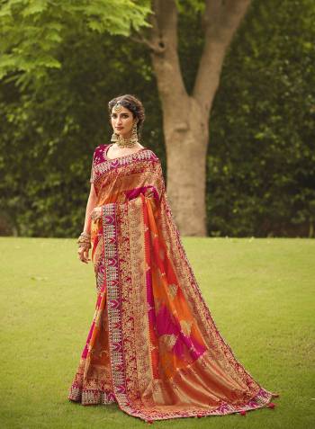 Attrective Looking This Partywear Saree Are Fine Color Paired With Contrasted Blouse.This Saree Are Dola Silk And Blouse Are Banglori Silk Fabric With Heavy Designer Weaving With Border And Blouse Embroidery With Khatli Work. Buy This Pretty Saree Now.