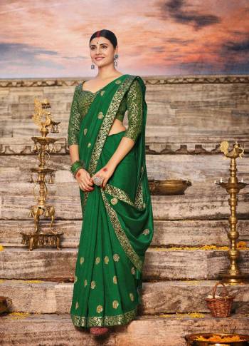 Adorn The Pretty Angelic Look Wearing This Heavy Designer Saree In Fine Color Paired With Blouse. This Saree Is Fabricated On Vichitra Silk With Embroidery Work Paired With Art Silk Fabricated Blouse Jacquard. Its Pretty Color Pallete Will Give An Attractive Look To Your Personality. 