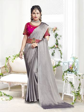 Attrective This Designer Saree Are Fine Saree Paired With Contrasted Blouse And Belt.This Saree Are Georgette And Blouse And Belt Are Art Silk Based Fabric With Designer Embroidery Work. Buy This Pretty Saree Now.