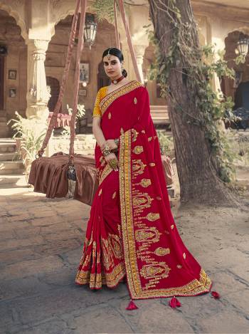 Garb This Pretty Angelic Patan Wearing This Heavy Designer Embroidery Work Saree In Fine Color Paired With Blouse. This Saree Satin Georgette And Blouse Is Fabricated on Art Silk Paired. Its Attractive Look To Your Personality. 