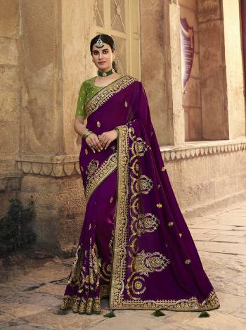 Garb This Pretty Angelic Patan Wearing This Heavy Designer Embroidery Work Saree In Fine Color Paired With Blouse. This Saree Satin Georgette And Blouse Is Fabricated on Art Silk Paired. Its Attractive Look To Your Personality. 