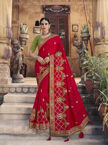 Garb This Pretty Angelic Patan Wearing This Heavy Designer Embroidery Work Saree In Fine Color Paired With Blouse. This Saree Satin Georgette And Blouse Is Fabricated on Art Silk Paired. Its Attractive Look To Your Personality. 