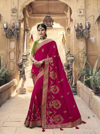 Garb This Pretty Angelic Patan Wearing This Heavy Designer Embroidery Work Saree In Fine Color Paired With Blouse. This Saree Satin Georgette And Blouse Is Fabricated on Art Silk Paired. Its Attractive Look To Your Personality. 