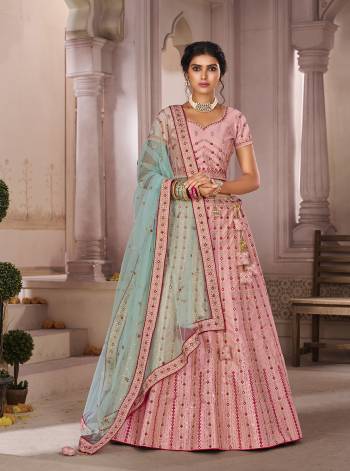 Attrective This Bridal Heavy Designer Lehenga Choli In Fine lovely Color Fabricated On Choli Raw Silk Beautified Fabric Lahenga Are Silk With Heavy Designer Thread,Jari,Dori Embroidery And Khatli Work.Buy Now. 