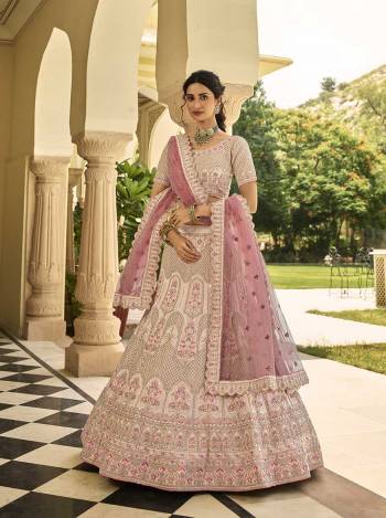 Looking This Bridal Heavy Designer Lehenga Choli In Fine Light Color Fabricated On Crepe Beautified Fabric With Heavy Designer Sequance,Thread,Jari,Dori Embroidery Work.Buy Now. 