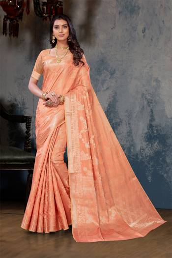 Attrective This Partywear Stylist Designer Fine Colour Saree Paired With Blouse.This Saree And Blouse Are Silk Fabric With Heavy Designer Weaving Jacquard Work. Buy This Pretty Saree Now.