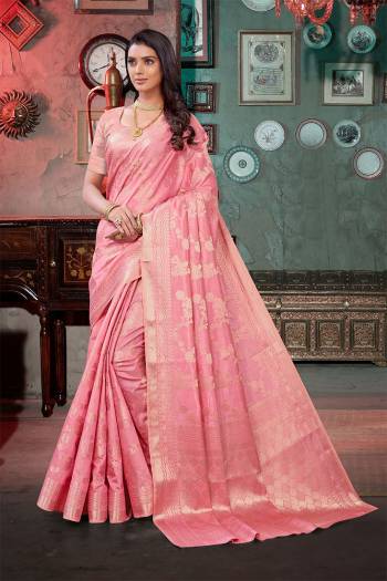 Attrective This Partywear Stylist Designer Fine Colour Saree Paired With Blouse.This Saree And Blouse Are Silk Fabric With Heavy Designer Weaving Jacquard Work. Buy This Pretty Saree Now.