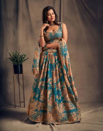 Garb This Designer Lehenga Choli In Fine Color Fabricated On Organza Beautified Fabric Lahenga Choli With Designer Printed With Sequance,Jari Embroidery Work.Buy Now. 