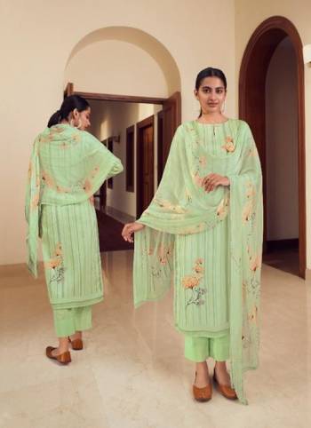 Attrective This Designer Long Length Suit In Lovely Color.Its Pretty Designer Digital Printed With Hand Work Top Is Cambric Cotton Based Paired With Cotton Bottom And Chiffon Fabricated Dupatta Which Gives An Attractive To The Suit.