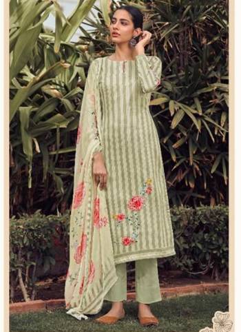 Attrective This Designer Long Length Suit In Lovely Color.Its Pretty Designer Digital Printed With Hand Work Top Is Cambric Cotton Based Paired With Cotton Bottom And Chiffon Fabricated Dupatta Which Gives An Attractive To The Suit.