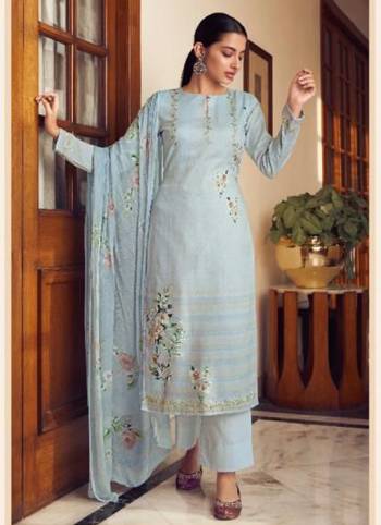 Attrective This Designer Long Length Suit In Lovely Color.Its Pretty Designer Digital Printed With Hand Work Top Is Cambric Cotton Based Paired With Cotton Bottom And Chiffon Fabricated Dupatta Which Gives An Attractive To The Suit.