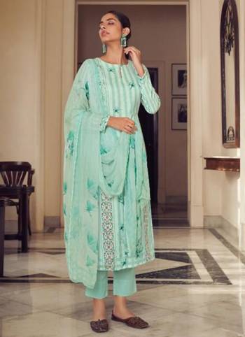 Attrective This Designer Long Length Suit In Lovely Color.Its Pretty Designer Digital Printed With Hand Work Top Is Cambric Cotton Based Paired With Cotton Bottom And Chiffon Fabricated Dupatta Which Gives An Attractive To The Suit.