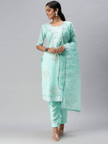 Stylist This Designer Suits In Lovely Color.?Its Pretty Designer Embridery Work Top Is Modal Cotton Based Paired Bottom Cotton With Banarasi Jacquard Fabricated Dupatta Which Gives An Attractive To The Dress.