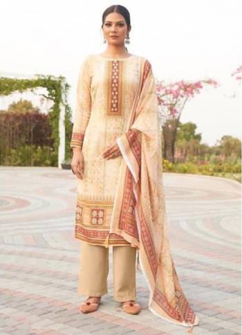 Garb This Designer Long Length Suit In Lovely Dusty Color.Its Pretty Designer Digital Printed With Swaroski Work Top Is Jam Satin Based Paired With Cotton Bottom And Muslin Fabricated Dupatta Which Gives An Attractive To The Suit.