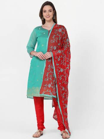 Looking This Suits In Lovely Color.?Its Pretty Top Is Banarasi Jacquard Based Paired Bottom Cotton With Batterfly Naznin Fabricated Dupatta Are Wevon Designer And Embroidery Work. Which Gives An Attractive To The Dress.