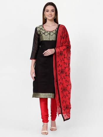 Looking This Suits In Lovely Color.?Its Pretty Top Is Banarasi Jacquard Based Paired Bottom Cotton With Batterfly Naznin Fabricated Dupatta Are Wevon Designer And Embroidery Work. Which Gives An Attractive To The Dress.