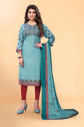 Garb This Readymade Long Dress In Fine Color Kurti And Dupatta  Are  Poly Rayon Fabricated Beautified With Designer Digital Printed. It Is Light In Weight And Easy To Carry All Day Long. 